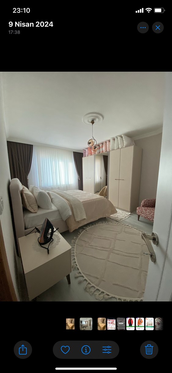 İşlemeli krem beyaz Yatak Örtüsü - Görsel 2