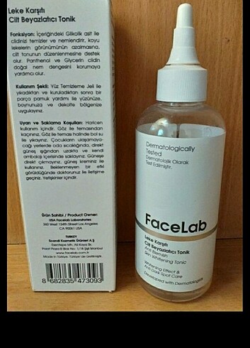 2li Set Facelabb tonik + Skinmaster Temizleme Jeli