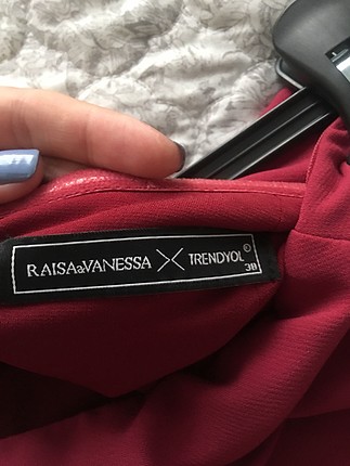 38 Beden bordo Renk Raisa Vanesa x Trendyol Elbise