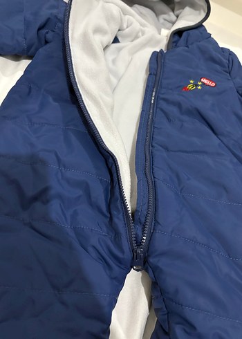 Koyu Mavi Fermuarlı Bebek Tulumu - Görsel 3