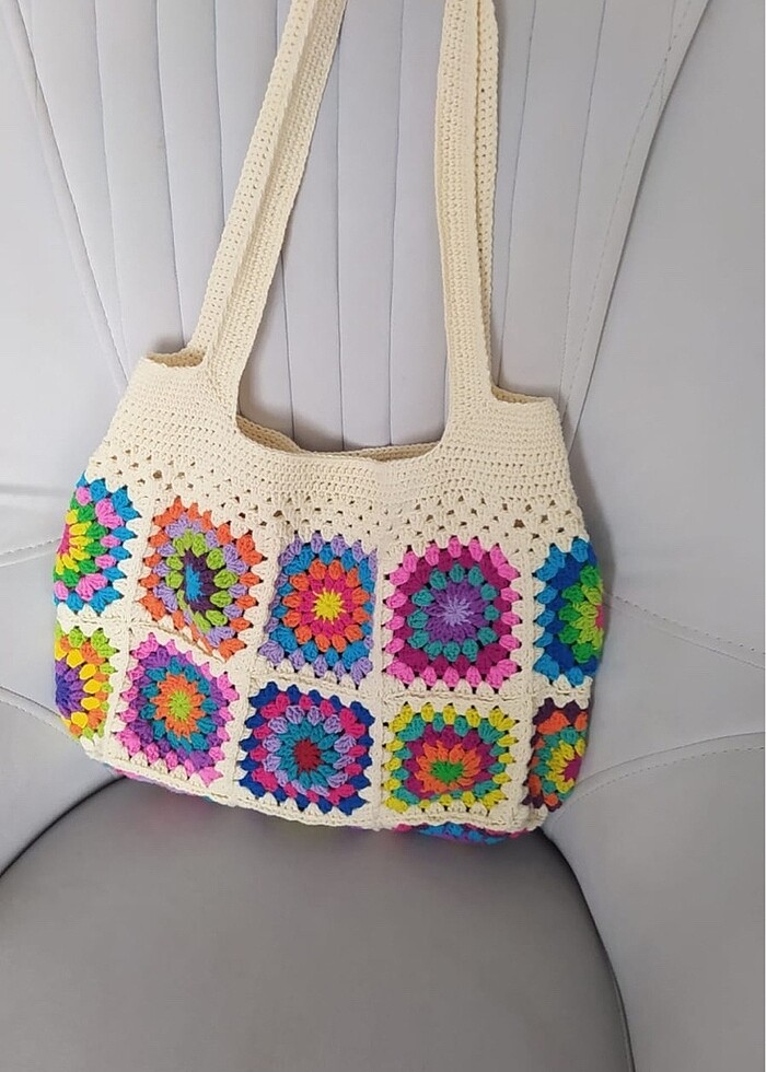 Örgü motifli çanta - Görsel 3