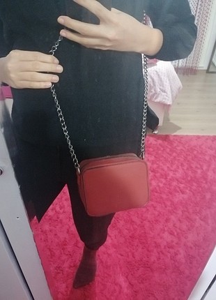 Koton Kırmızı zincirli çanta