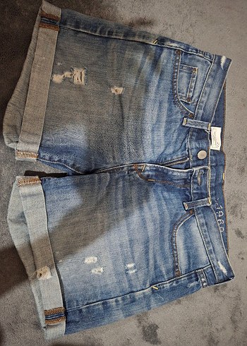 Mavi Jeans Düğmeli Mavi Denim Kadın Jean Şort