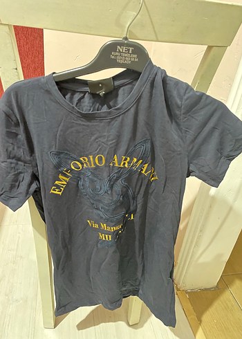 Emporio Armani Siyah Baskili Tisort