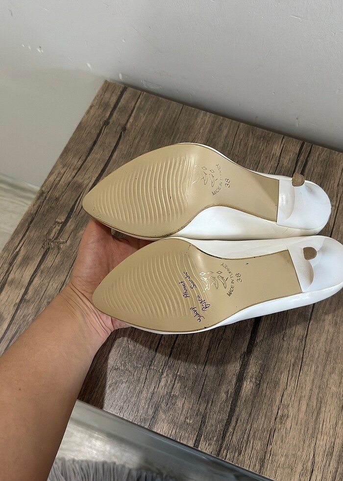 Beyaz stiletto - Görsel 2