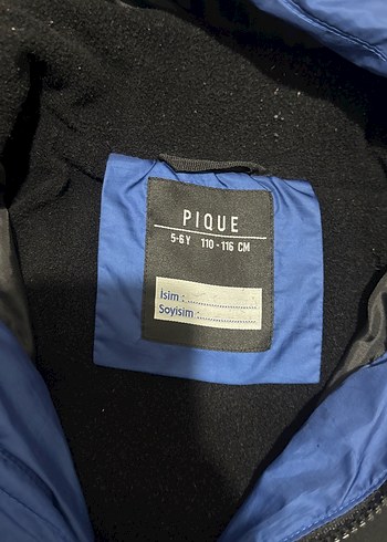 Erkek Çocuk Mavi Siyah Kapüşonlu Mont - Görsel 4