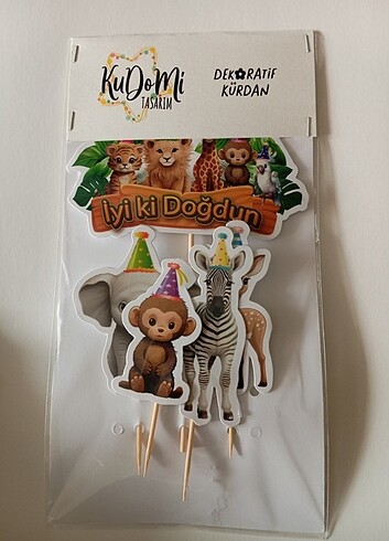 Pasta cupcake süsü 5li set