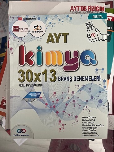 ayt kimya orbital deneme