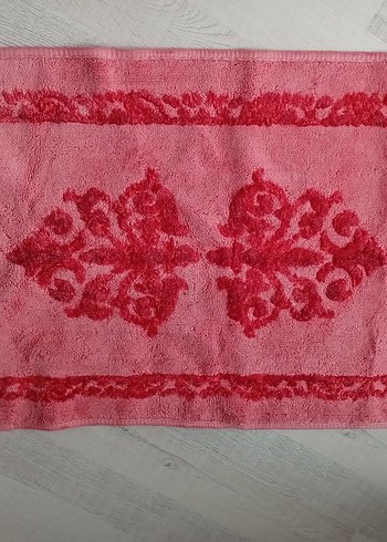Beden pembe Renk Nakışlı Pembe paspas halı