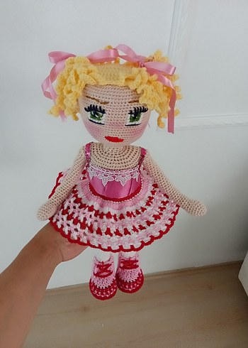 Diğer Pembe renkli el yapımı örgü bebek