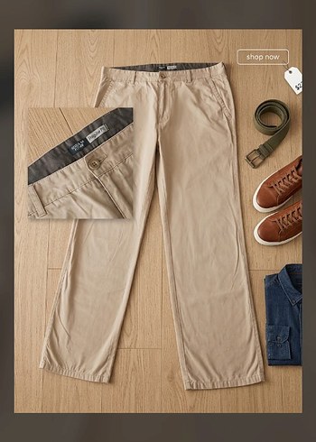 LC Waikiki Bej Duz Kesim Pantolon