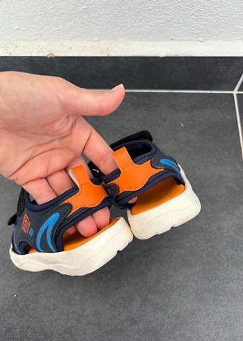 25 Beden lacivert Renk Mavi Renkli Erkek Çocuk Cırt Cırtlı Sandalet