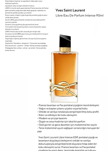 Yves Saint Laurent Kadın Parfümü Şık Tasarımlı