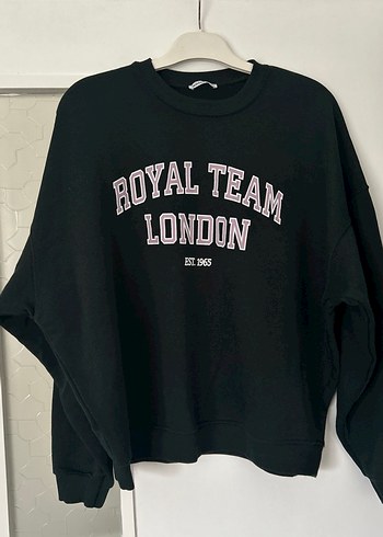 Addax Royal Team London Siyah Oversize Sweatshirt