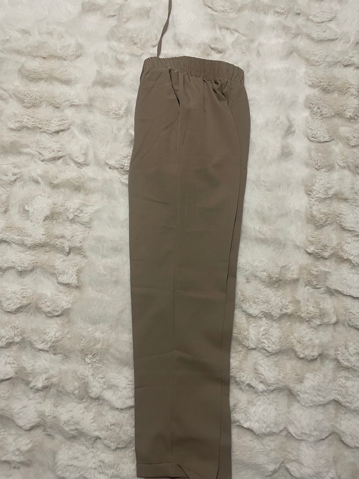 Bej Kadın Kumaş Pantolon Regular Fit - Görsel 2