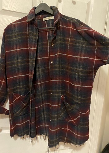 Bordo Kadın oduncu Gömlek - Görsel 2