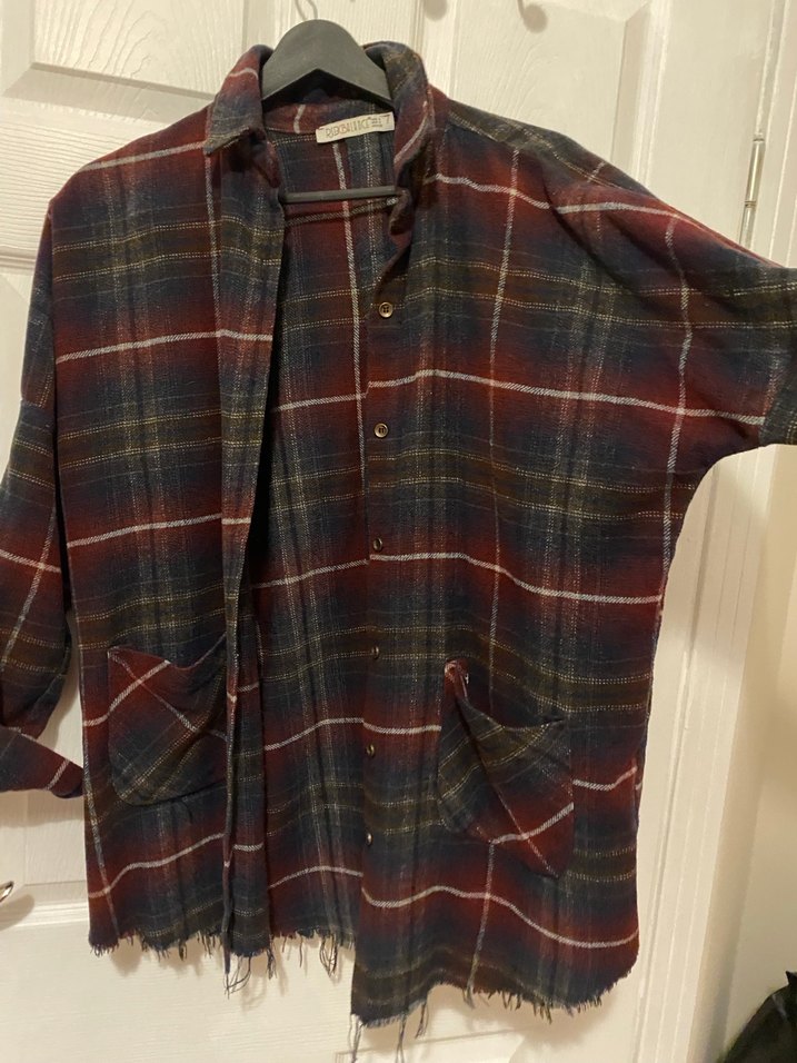 Bordo Kadın oduncu Gömlek - Görsel 2