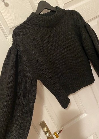 HM Siyah Örgü Triko Kazak - Görsel 4