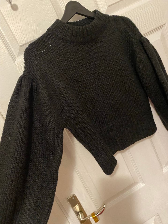 HM Siyah Örgü Triko Kazak - Görsel 4