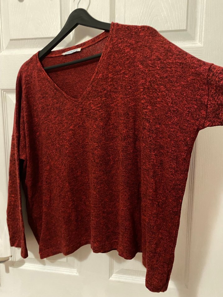 V Yaka Kadın Kazak - Görsel 2