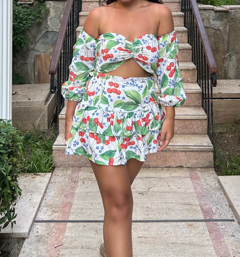 Çiçek Desenli Kadın Takım - Görsel 2