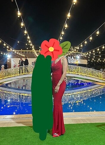 Diğer Kirmizi gece elbisesi
