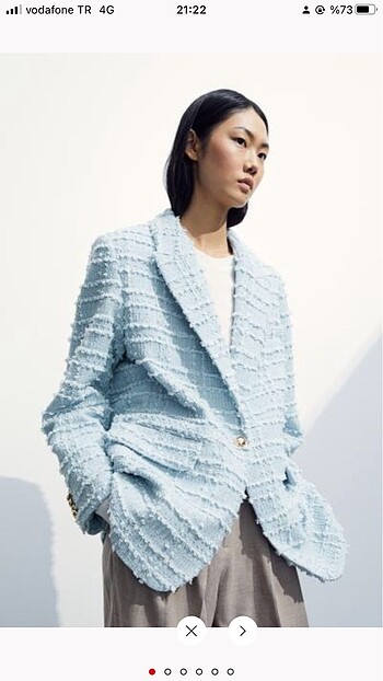 H&M H&M MAVİ BLAZER CEKET