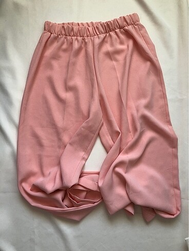 Toz Pembe Şifon Pantolon