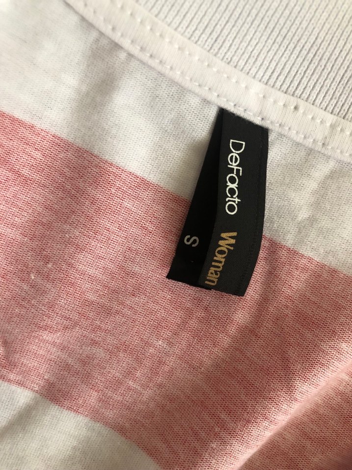 Kırmızı Beyaz Çizgili Hamile Tişört - Görsel 2