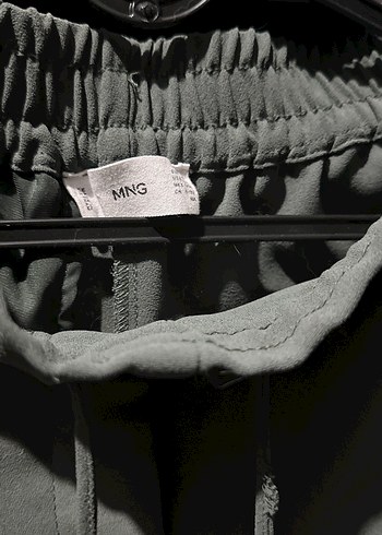 Yağ yeşili MANGO kadın pantolon - Görsel 2