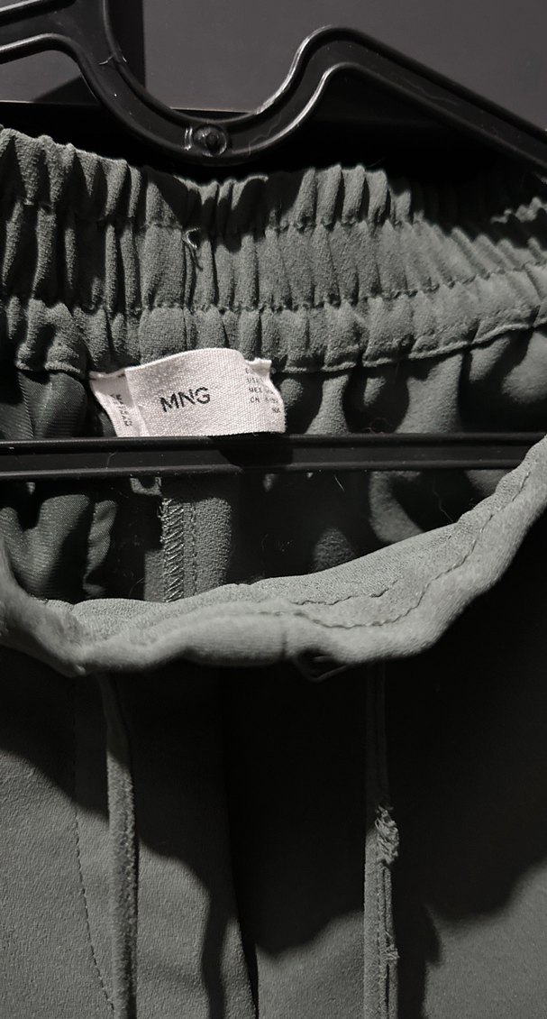 Yağ yeşili MANGO kadın pantolon - Görsel 2