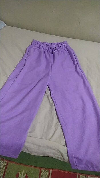 Mor kumaş pantolon 