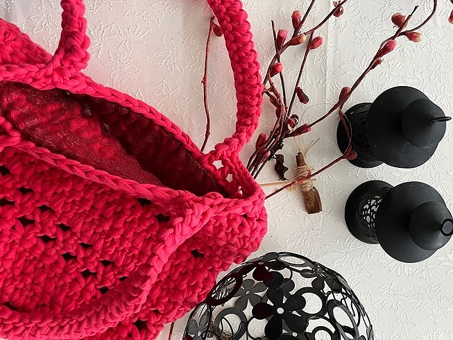 Beden Nar çiçeği iç astarlı kol çantası