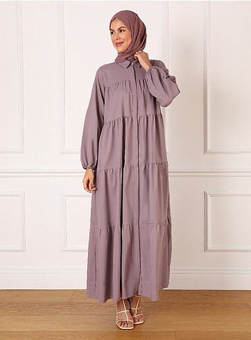 Poplin tesettür elbise