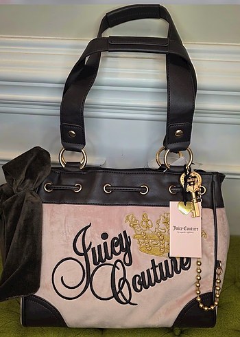 Kadın Pembe Süet Juicy Couture Çanta