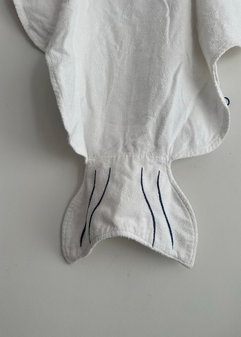 Beyaz Çocuk Baskılı Deniz Temalı Bornoz - Görsel 6