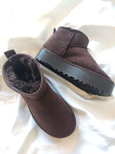 39 Beden kahverengi Renk Ugg ultra mini platform acı kahve