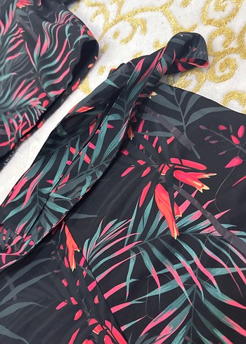 Bohem Tarzı Desenli Kadın Şort Tulum - Görsel 3