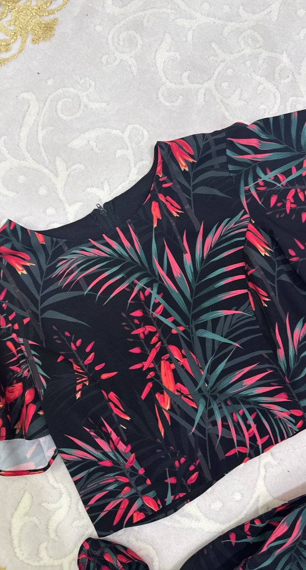 Bohem Tarzı Desenli Kadın Şort Tulum - Görsel 2