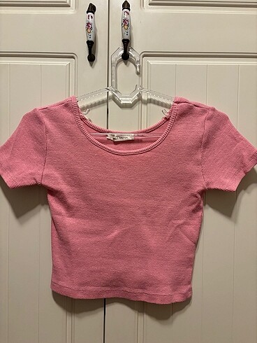 Koton Pembe Crop Tshirt