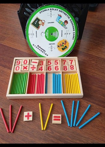 Renkli Ahşap Aritmetik Öğrenme Seti