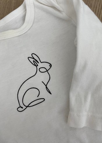 Uzun Kollu Bebek Body Tavşan Baskılı - Görsel 3