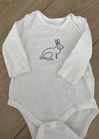 Uzun Kollu Bebek Body Tavşan Baskılı - Görsel 2