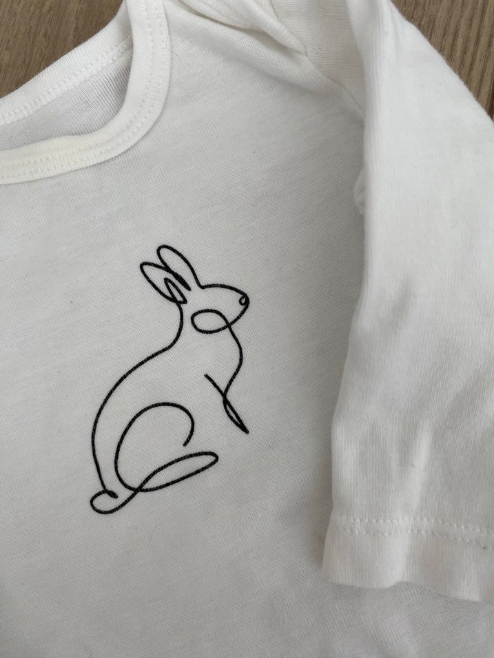 Uzun Kollu Bebek Body Tavşan Baskılı - Görsel 3