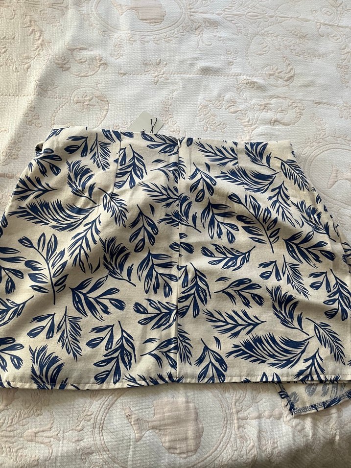 Bej Yaprak Desenli etek - Görsel 2