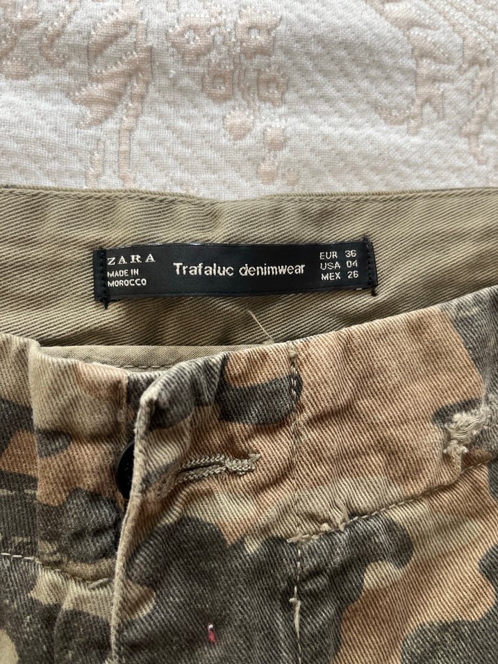 Kadın Kamuflaj Kumaş Pantolon - Görsel 2