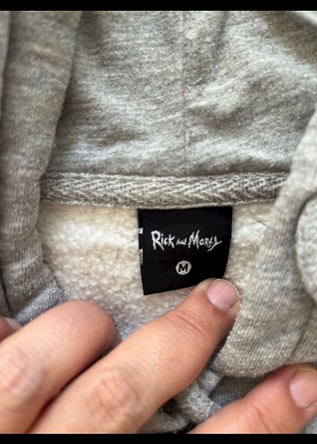 Gri Rock Punk Erkek Sweatshirt - Görsel 4