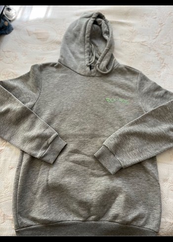 Gri Rock Punk Erkek Sweatshirt - Görsel 2