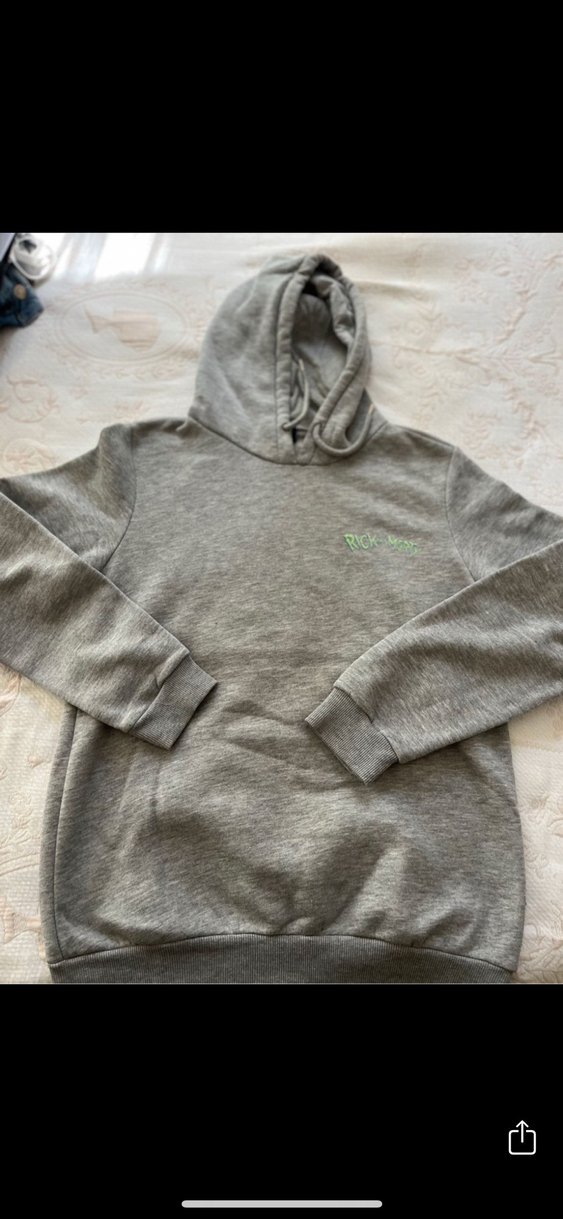 Gri Rock Punk Erkek Sweatshirt - Görsel 2