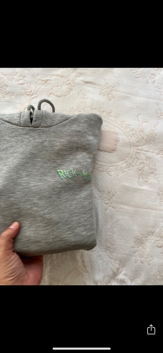 Gri Rock Punk Erkek Sweatshirt - Görsel 5